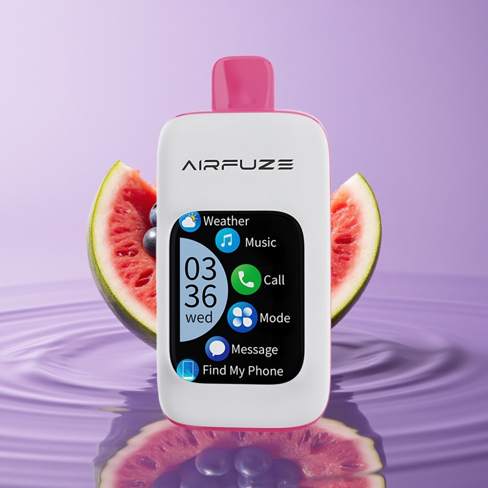 AirFuze Smart 30000 Puffs Disposable Pod - 5 نيكوتين، 900mAh، نوع-C، توت بلوبري وبطيخ