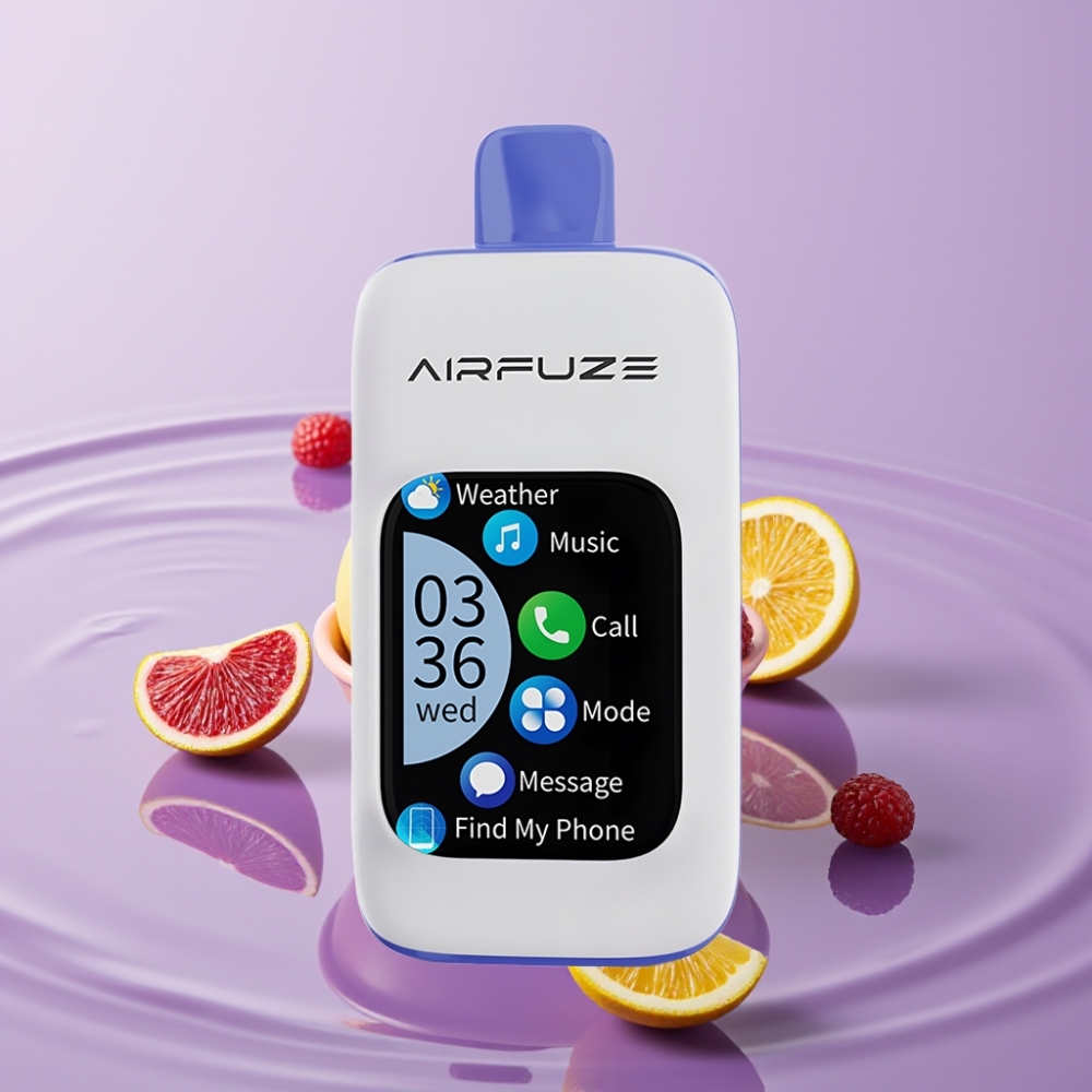 AirFuze Smart 30000 نفث Pod استهلاكي - 5 نيكوتين، شاشة لمس، 900mAh، Miami Mint