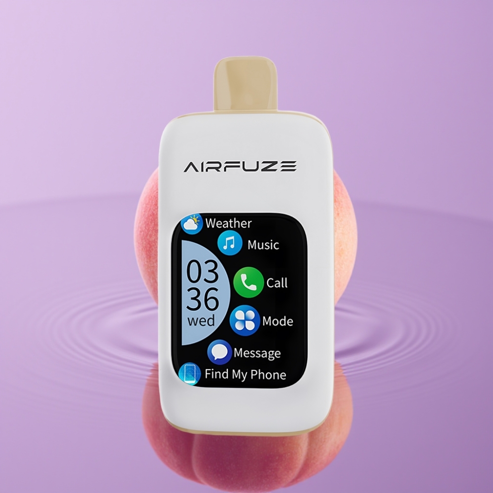 AirFuze Smart 30000 نفث عصير الخوخ شاشة تعمل باللمس 5 نيكوتين 900mAh