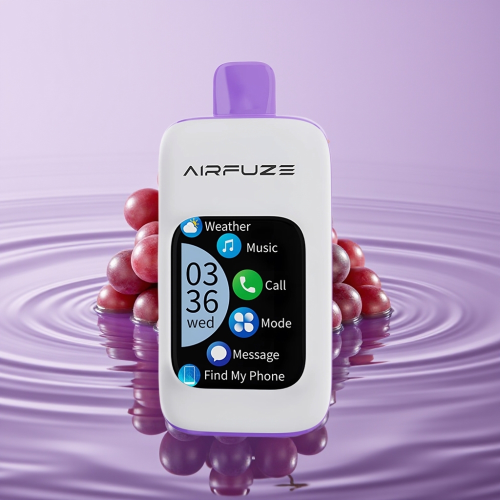 AirFuze Smart Pro 40000 Puffs - 20ML، 900mAh، شحن، 2/5 نيكوتين، عنب فوار