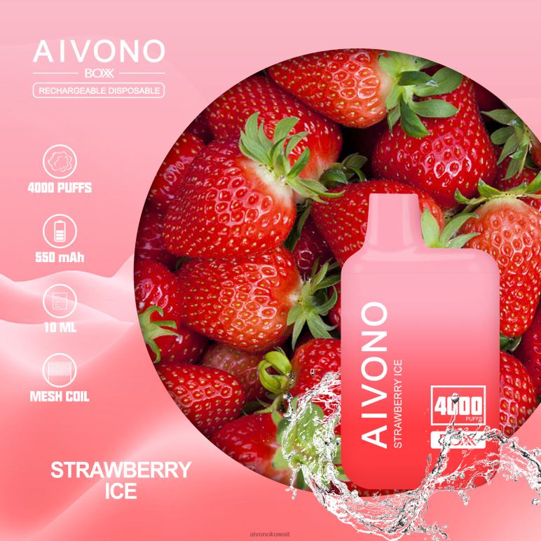 Aivono AIM BOXX 4000 جليد الفراولة - RF62V226 Aivono Vape Review