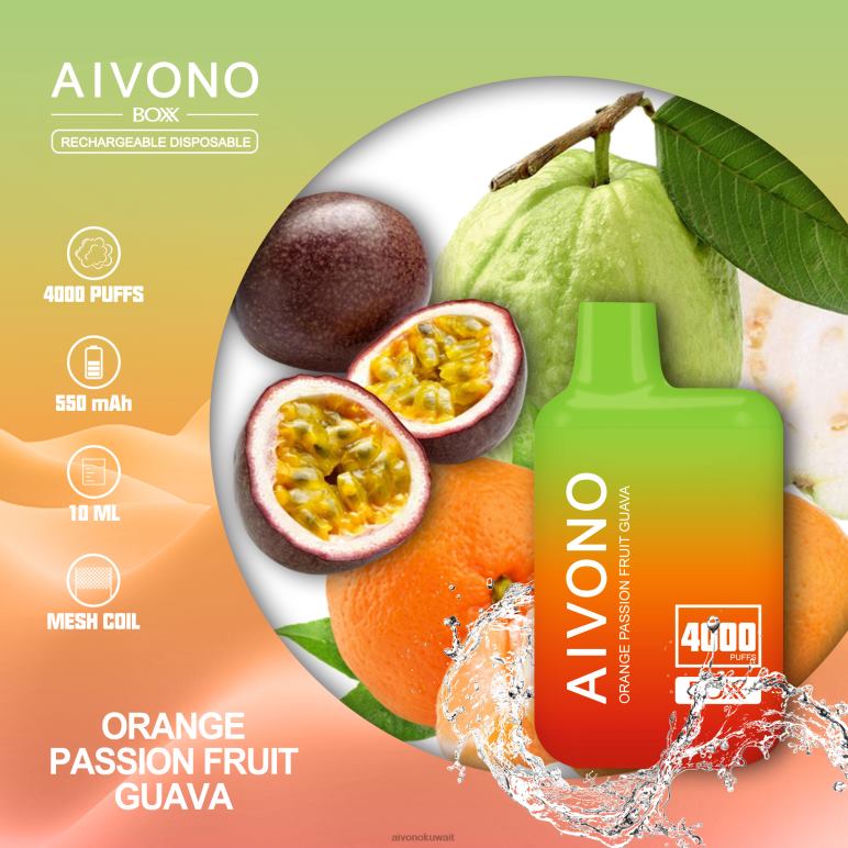 Aivono AIM BOXX 4000 جوافة برتقال باشن فروت - RF62V212 Aivono Vape Review Reddit
