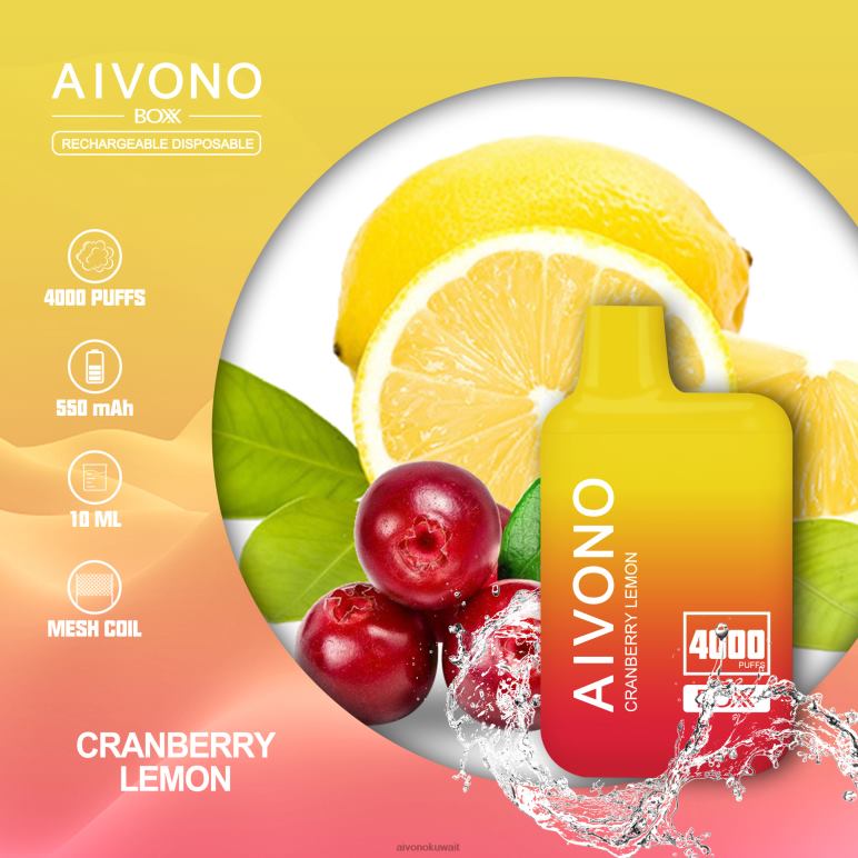 Aivono AIM BOXX 4000 ليمون التوت البري - RF62V218 Aivono Vape Review