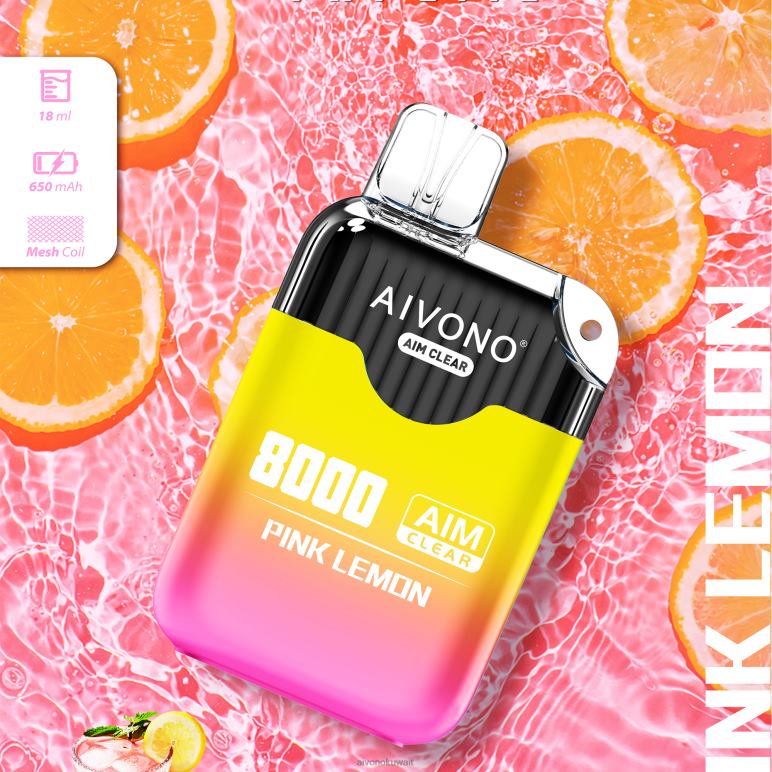 Aivono AIM CLEAR 8000 الليمون الوردي - RF62V211 Aivono Vape Price