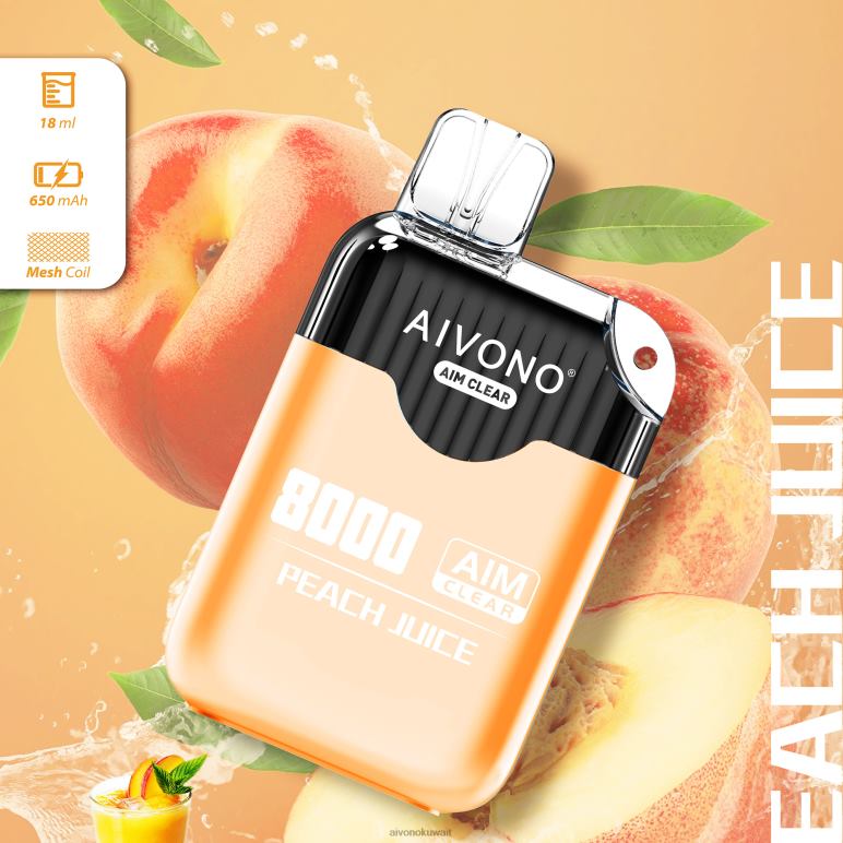 Aivono AIM CLEAR 8000 عصير الخوخ - RF62V203 Aivono Vape Price