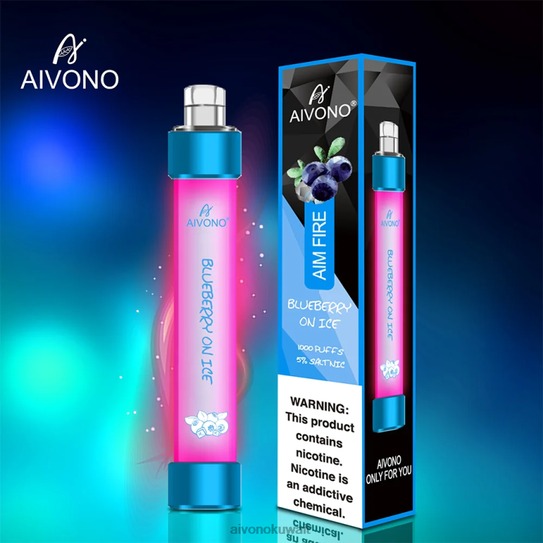 Aivono AIM FIRE 1000 توت على الجليد - RF62V326 Aivono Vape Review
