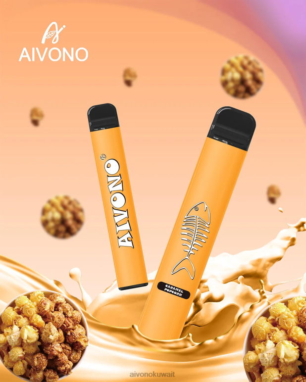 Aivono AIM FISHBONE 600 الفشار بالكراميل - RF62V286 Aivono Vape Review
