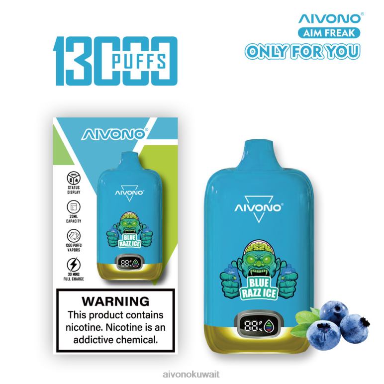 Aivono AIM FREAK 13000 الجليد الأزرق - RF62V242 Aivono Vape Review