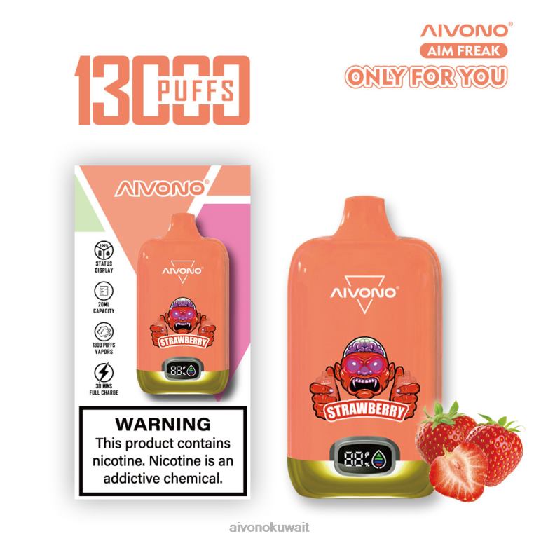 Aivono AIM FREAK 13000 الفراولة - RF62V243 Aivono Vape Price