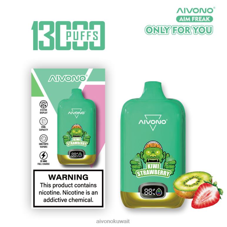 Aivono AIM FREAK 13000 كيوي فراولة - RF62V246 Aivono Vape Review