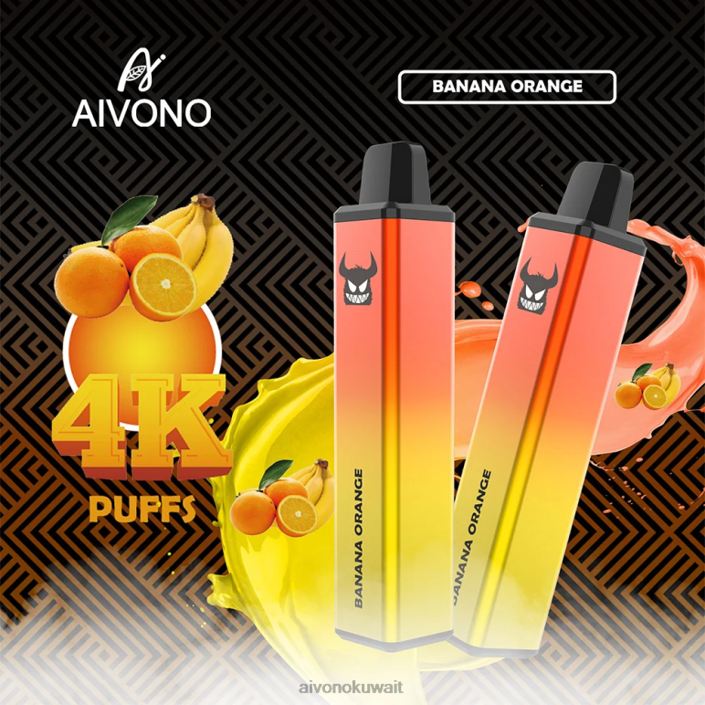 Aivono AIM FREAK 4000 برتقال موز - RF62V258 Aivono Vape Review