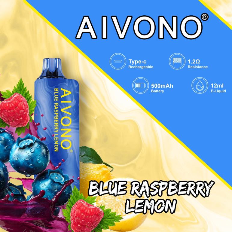 Aivono AIM GUN 7000 التوت الأزرق والليمون - RF62V109 Aivono Kuwait