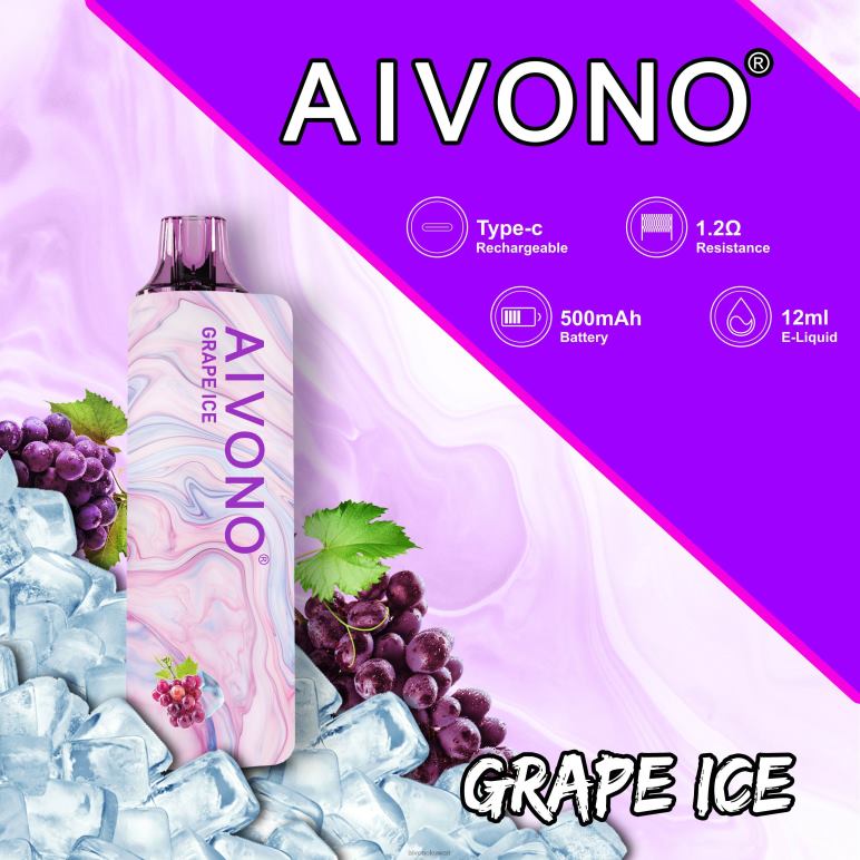Aivono AIM GUN 7000 جليد العنب - RF62V102 Aivono Vape Review