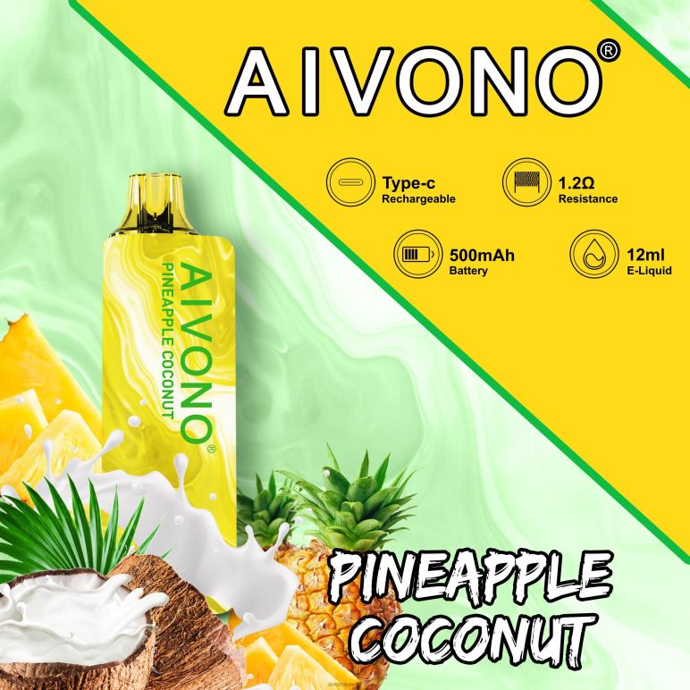 Aivono AIM GUN 7000 جوز الهند الأناناس - RF62V106 Aivono Vape Review