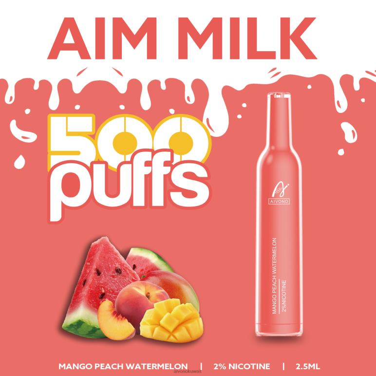 Aivono AIM MILK 500 مانجو خوخ بطيخ - RF62V268 Aivono Vape Review Reddit