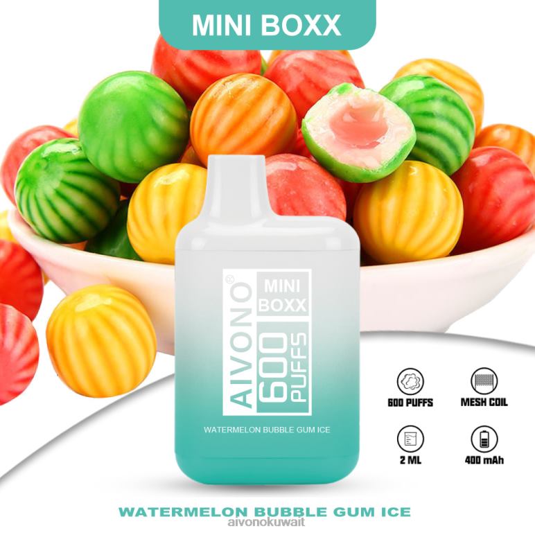 Aivono AIM MINI BOXX 600 علكة البطيخ الجليدية - RF62V235 Aivono Vape Price