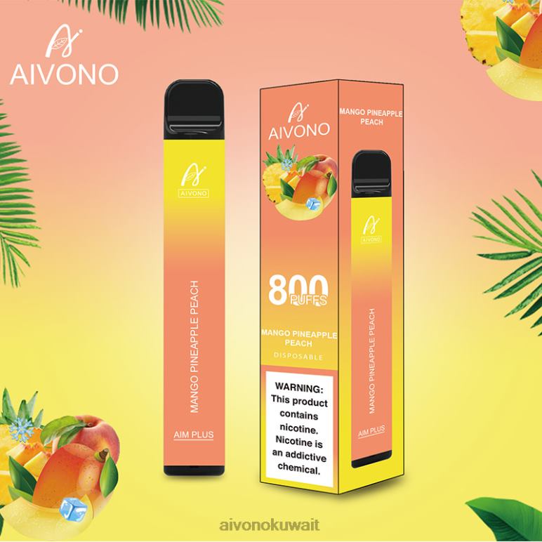 Aivono AIM PLUS 800 مانجو اناناس خوخ - RF62V186 Aivono Vape Review