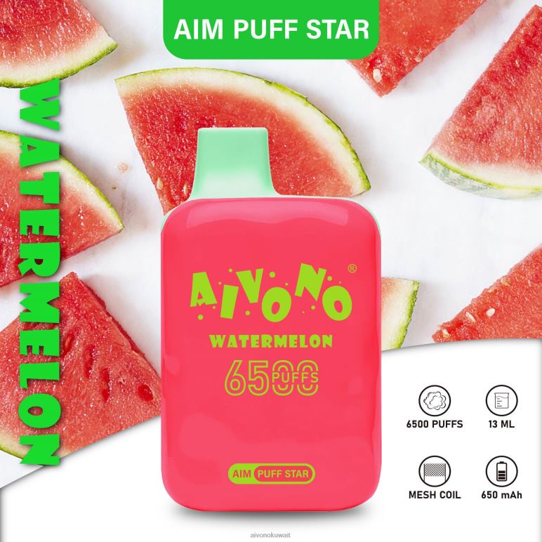 Aivono AIM PUFF STAR 6500 بطيخ - RF62V291 Aivono Vape Price
