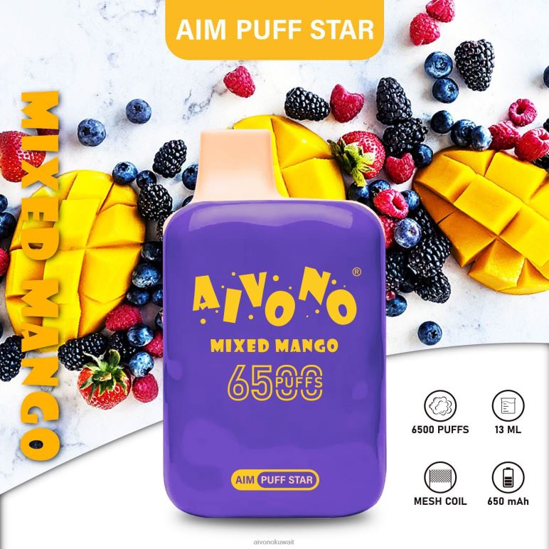 Aivono AIM PUFF STAR 6500 مانجو مختلطة - RF62V296 Aivono Vape Review Reddit