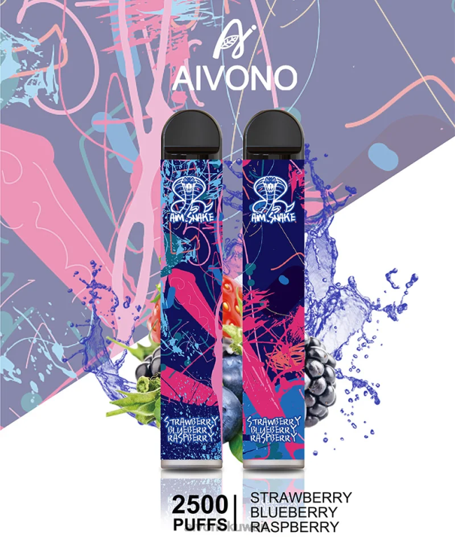 Aivono AIM SNAKE 2500 الفراولة، التوت، التوت - RF62V318 Aivono Vape Review