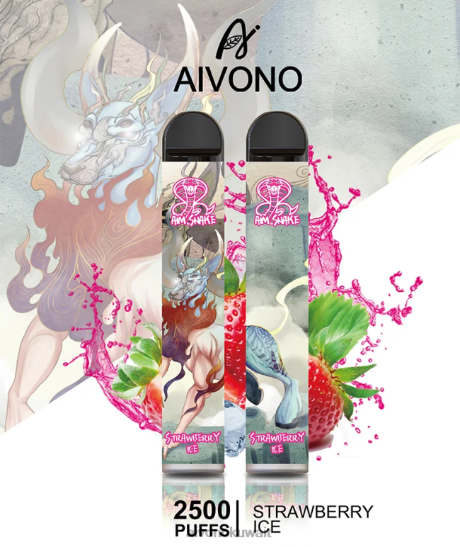 Aivono AIM SNAKE 2500 جليد الفراولة - RF62V319 Aivono Vape Price
