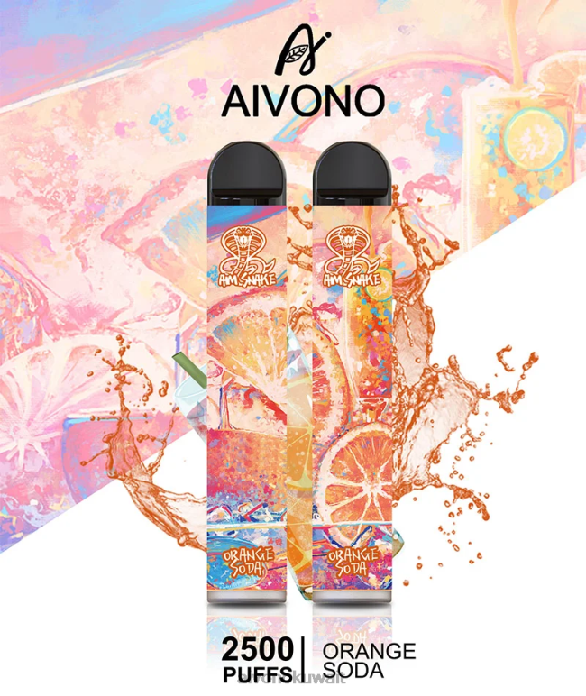 Aivono AIM SNAKE 2500 صودا البرتقال - RF62V314 Aivono Vape Review