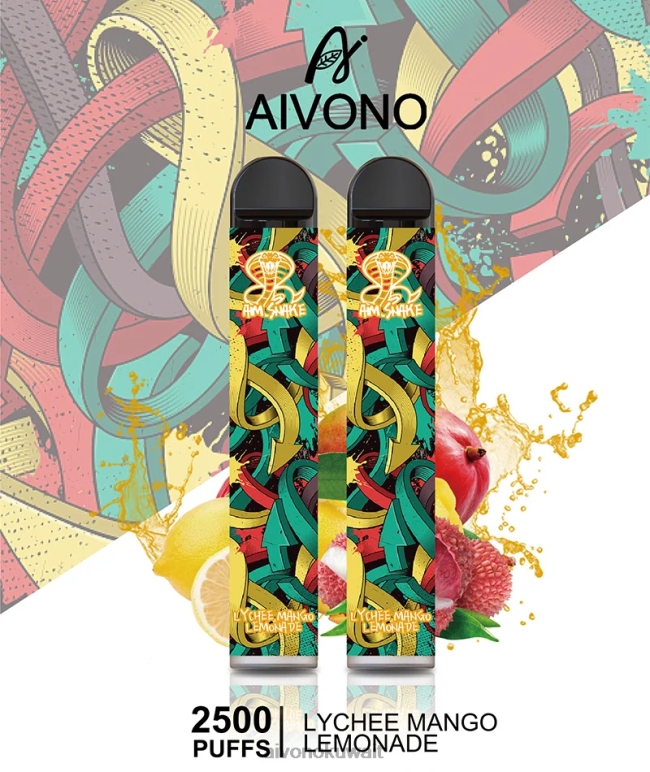 Aivono AIM SNAKE 2500 عصير ليمون ليتشي ومانجو - RF62V308 Aivono Vape Review Reddit
