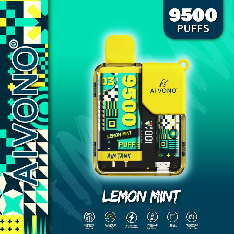 Aivono AIM TANK 9500 ليمون نعناع - RF62V35 Aivono Vape Price