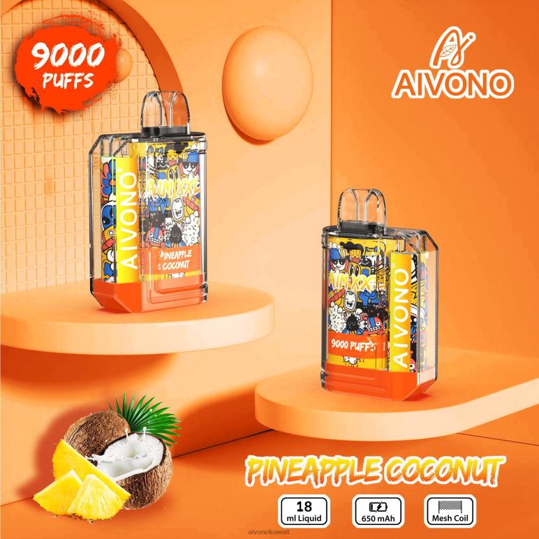 Aivono AIM XXL 9000 ملصق فم شفاف جوز الهند الأناناس - RF62V52 Aivono Vape Review Reddit