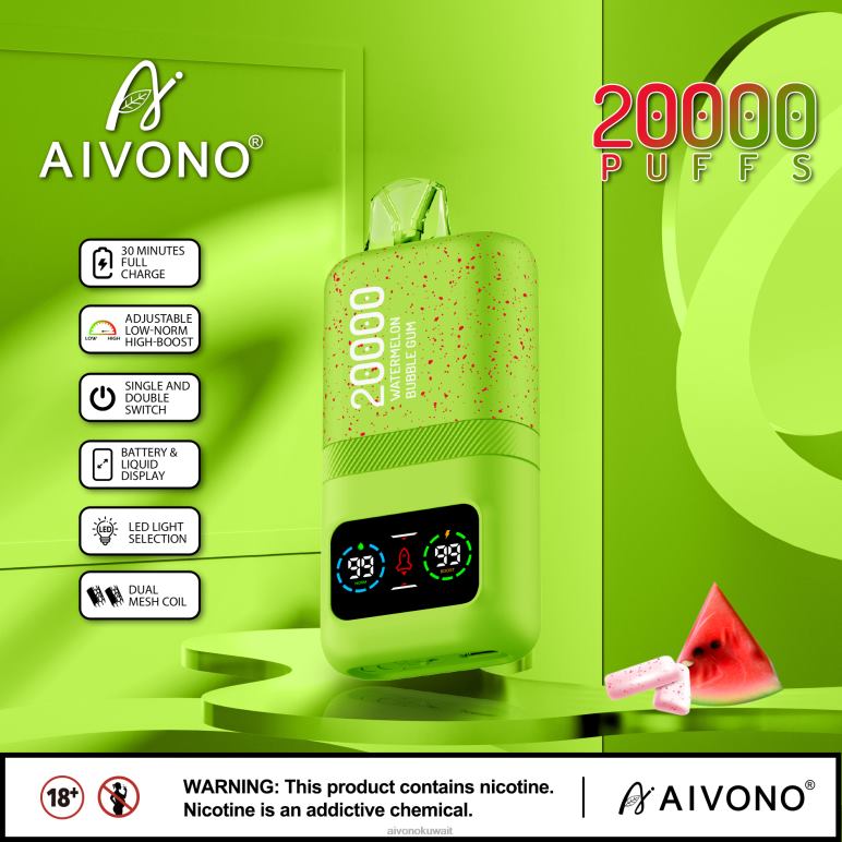 Aivono AIM magic 20000 علكة البطيخ - RF62V82 Aivono Vape Review