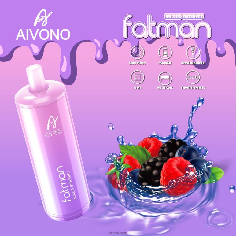 Aivono FATMAN 6800 التوت المختلط - RF62V27 Aivono Vape Price