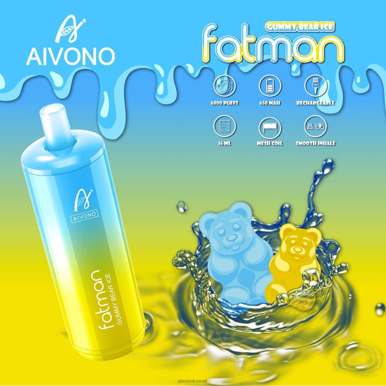 Aivono FATMAN 6800 الجليد الدب غائر - RF62V32 Aivono Vape Review Reddit