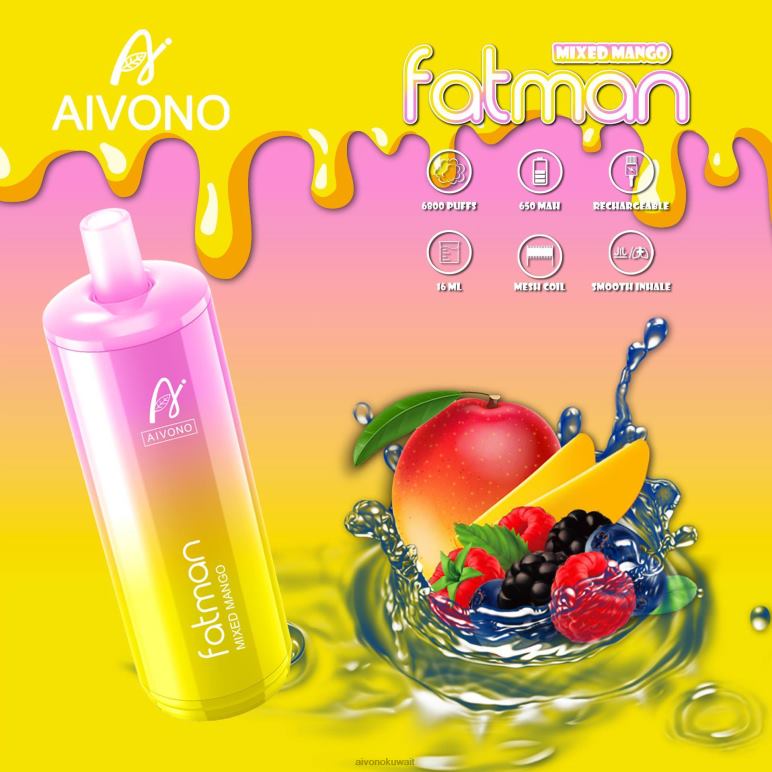 Aivono FATMAN 6800 مانجو مختلطة - RF62V26 Aivono Vape Review