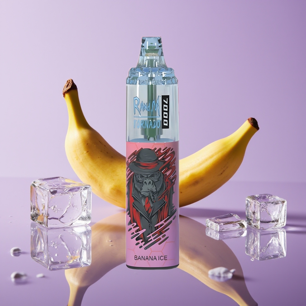 Fumot Tornado 7000 سيجارة إلكترونية Banana Ice (7000 نفخة، 14 مل، 850 مللي أمبير، شبكة)