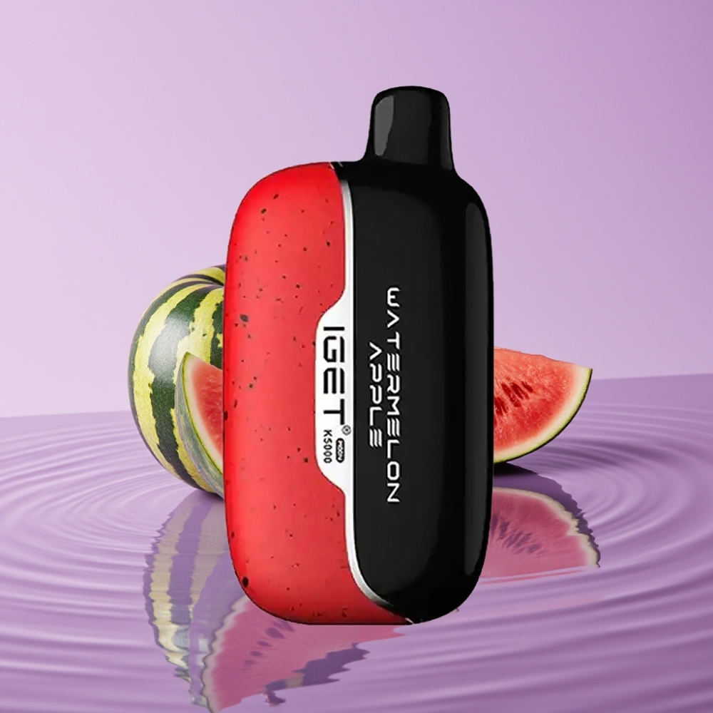 IGET Moon K5000 Puffs - بطيخ تفاح، وزن 815 جم، 5000 نفخة