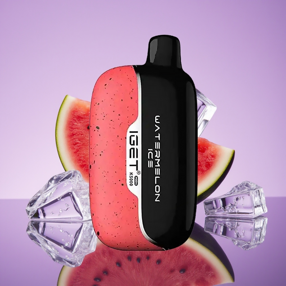 IGET Moon K5000 Puffs - بطيخ مثلج، شبكة 135 أوم، 5000 نفخة