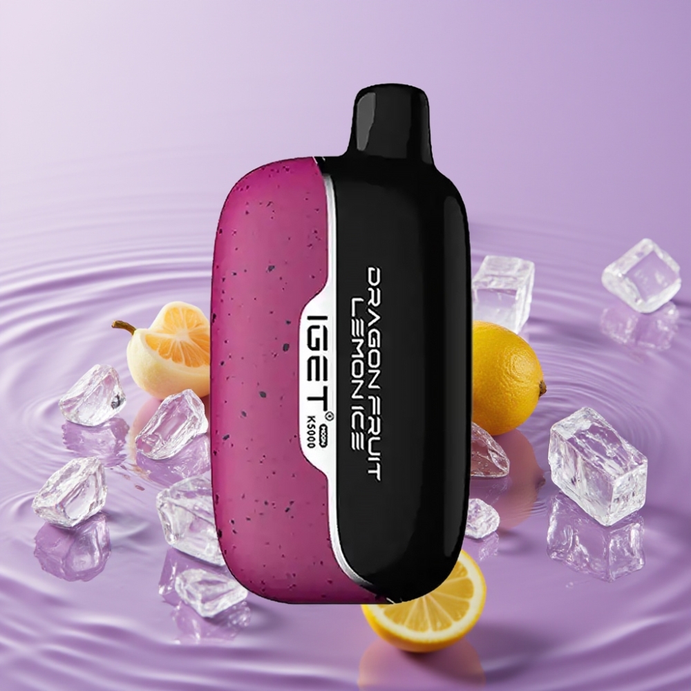 IGET Moon K5000 Puffs - فاكهة التنين ليمون آيس - 5000 نفخة، 135 أوم، 815 جم