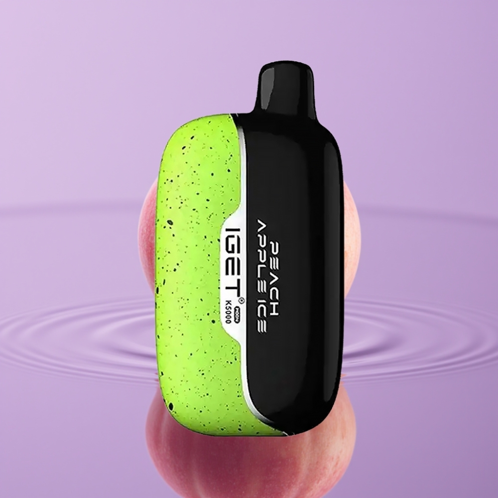 IGET Moon K5000 Puffs بخوخ وتفاح - 5000 نفخة، 135 أوم، 815 جرام
