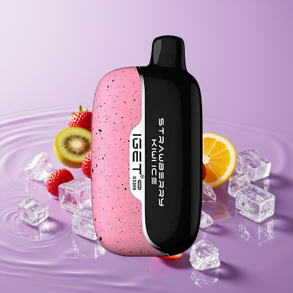 IGET Moon K5000 Puffs ستروبيري كيوي آيس - 5000 نفخة، 135 أوم، 815 جرام