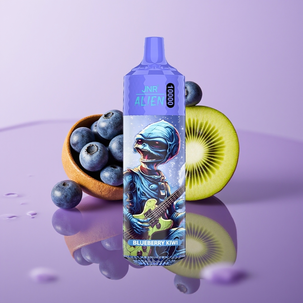 JNR Alien 10000 Puffs توت أزرق وكيوي - 850mAh، 20ml، شاحن Type-C