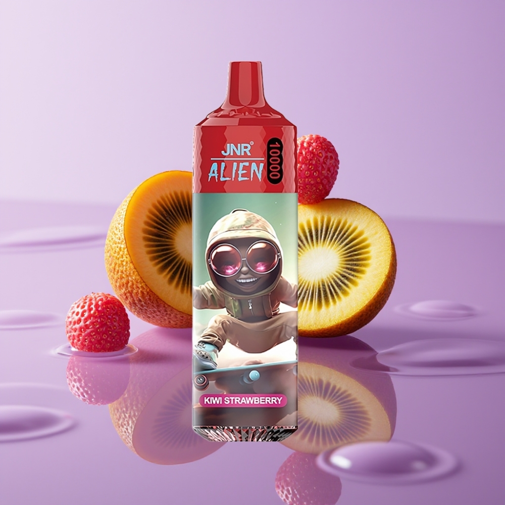 JNR Alien 10000 Puffs ستروبيري كيوي - 850mAh، 20مل، شحن Type-C