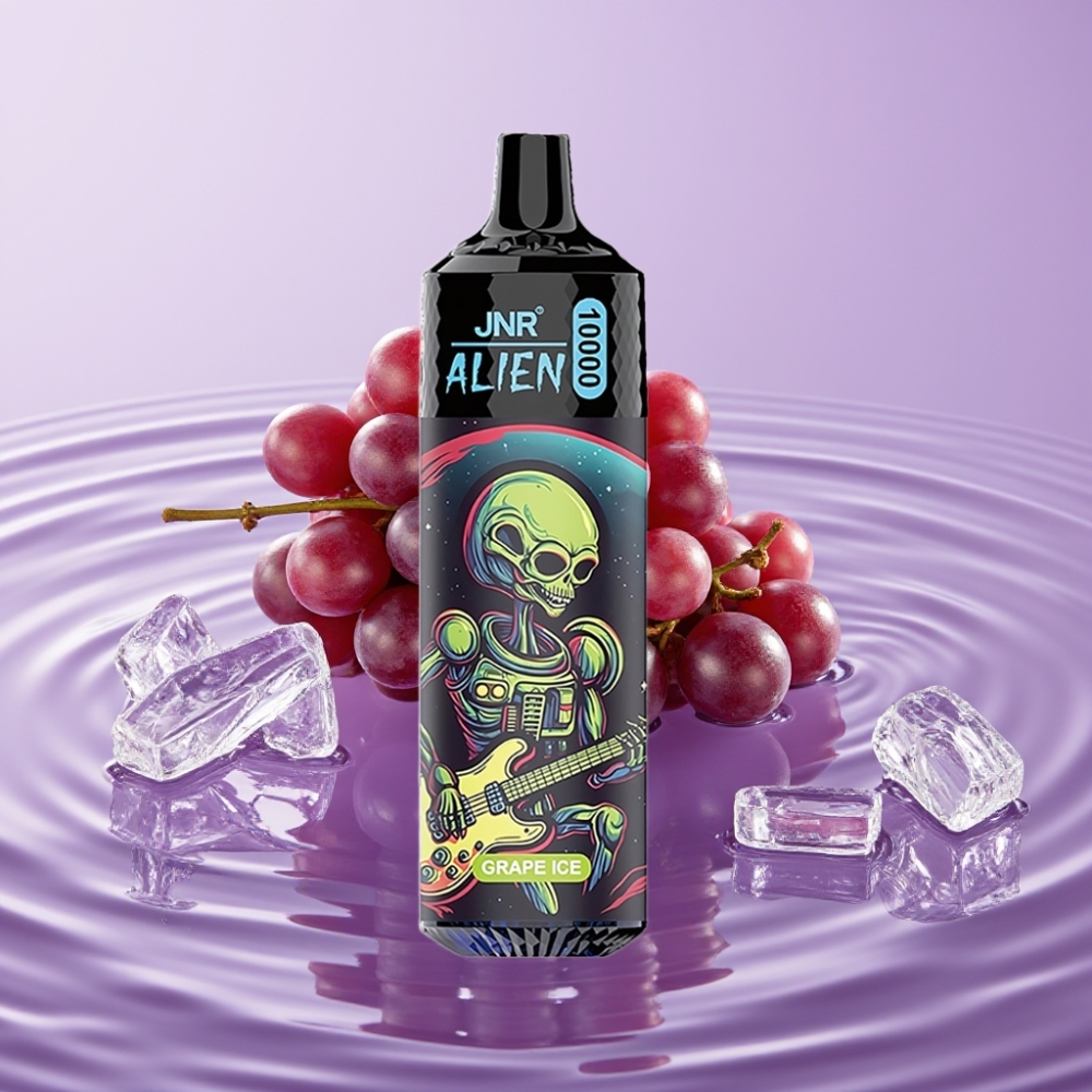 JNR Alien 10000 Puffs عصير عنب مثلج - 850mAh 20مل نوع-C أضواء LED
