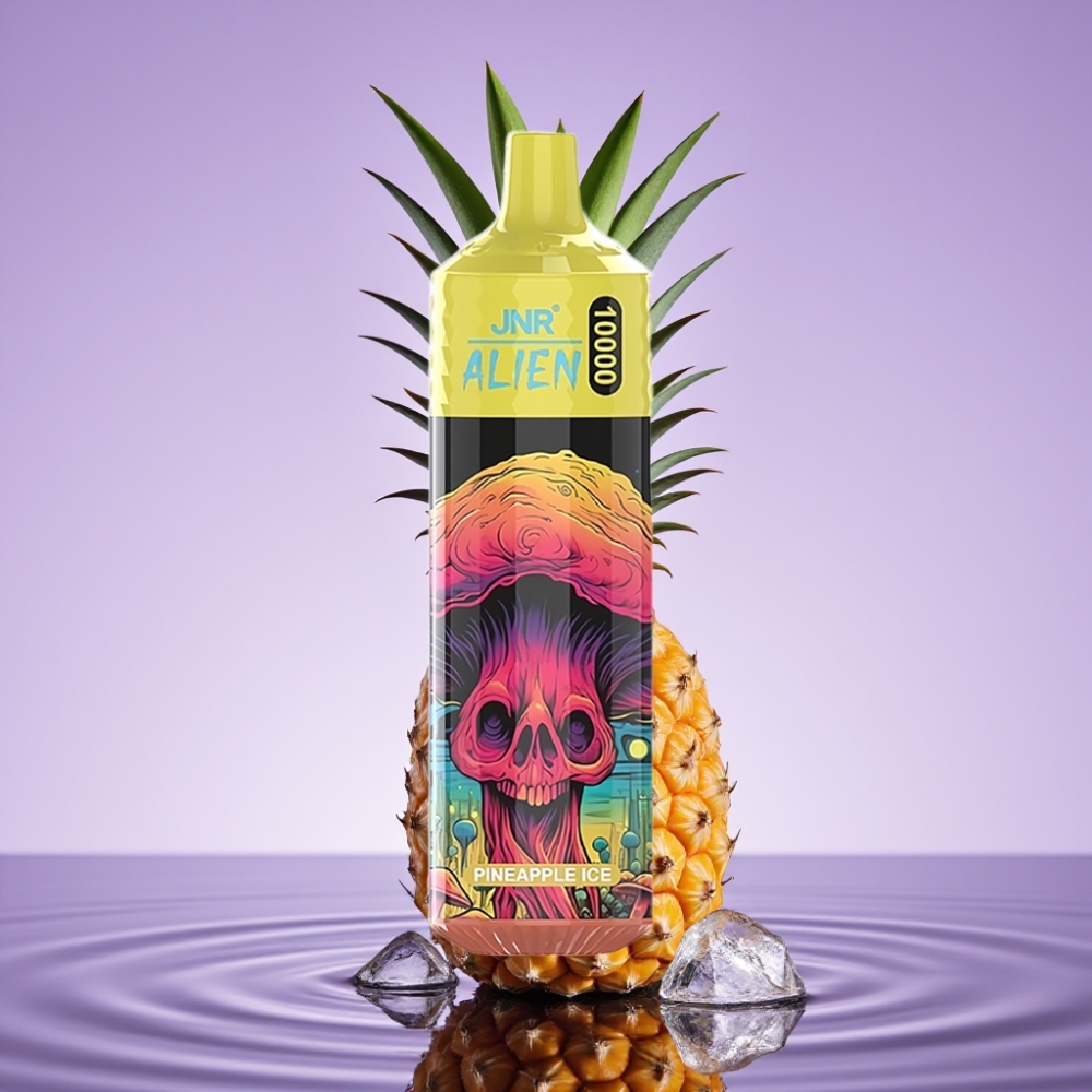 JNR Alien 10000 Puffs فيب قابل للتصرف بنكهة الأناناس المثلج - 850mAh، 20ml، شاحن Type-C