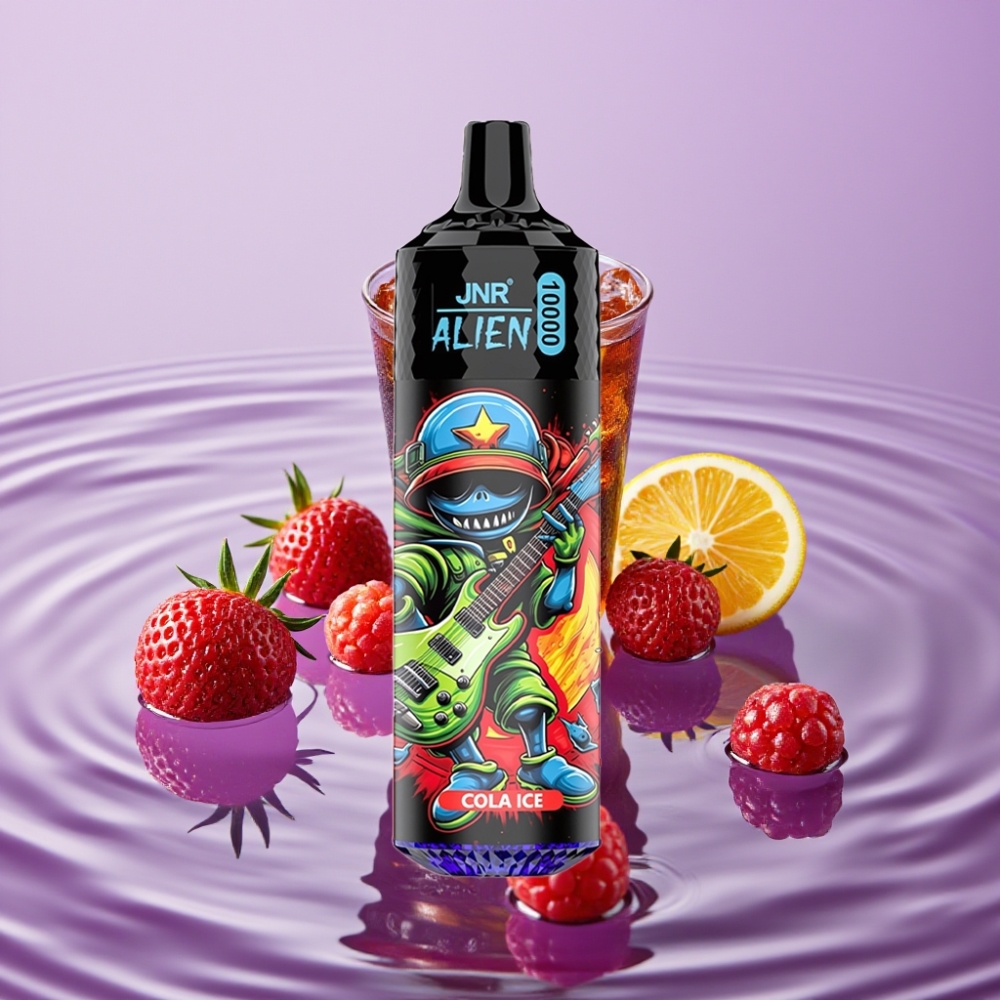 JNR Alien 10000 Puffs كولا آيس - 850mAh، شحن سريع Type-C، أضواء LED