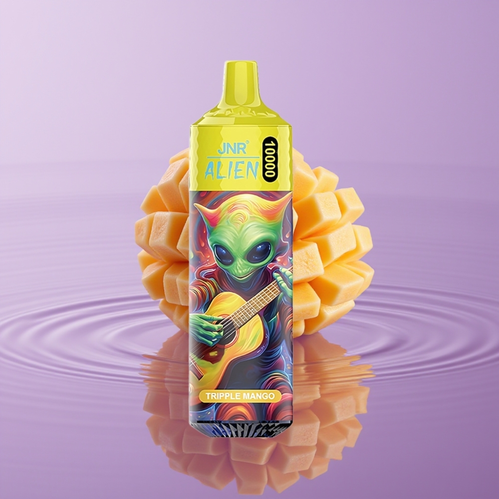 JNR Alien 10000 نَفَس، ثلاثي المانجو، 850mAh، شاشة شبكية 12 أوم، شحن سريع Type-C