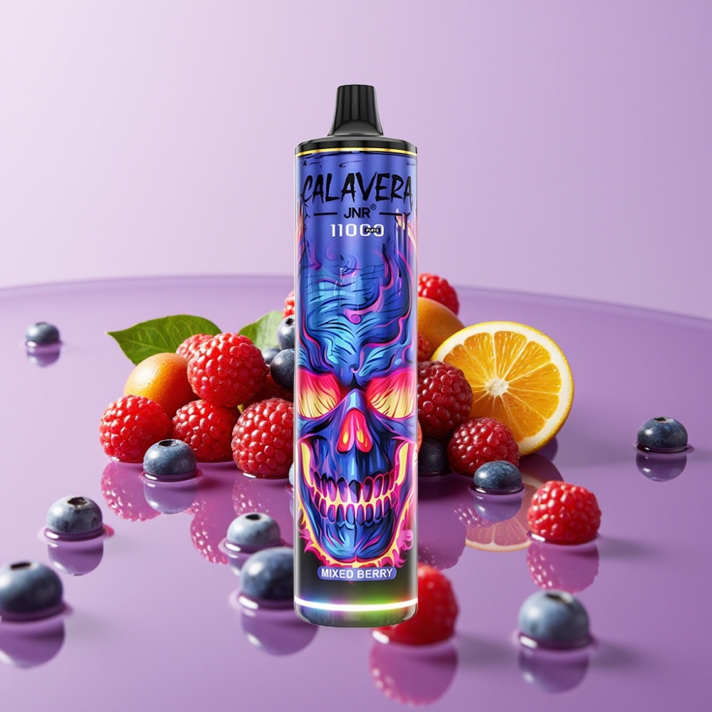 JNR Calavera 11000 Puffs عصير التوت المختلط، شاحن Type-C، 850 ملي أمبير، 21 مل