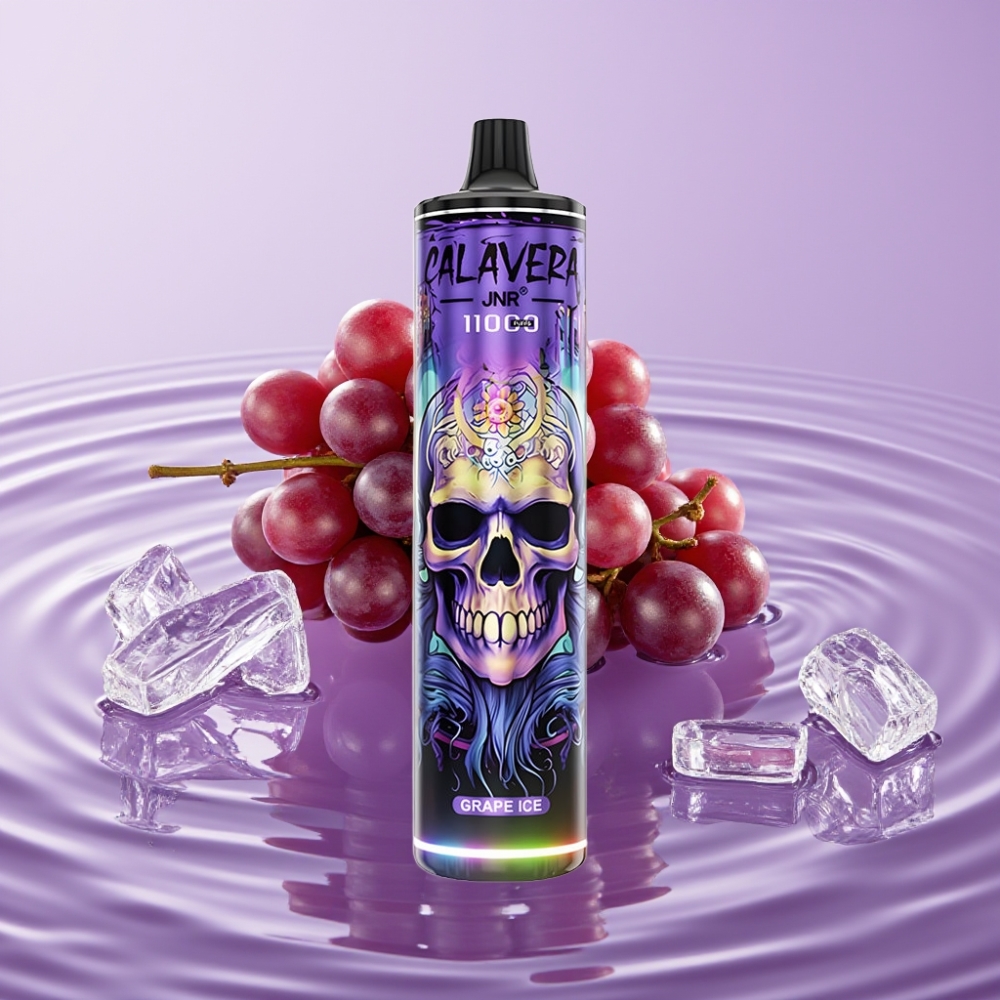 JNR Calavera 11000 Puffs عصير عنب مثلج - شاحن Type-C، بطارية 850mAh، 21ml سائل