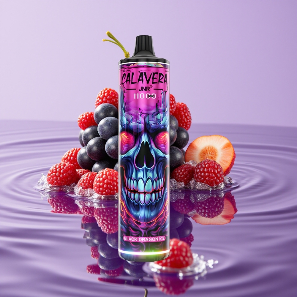 JNR Calavera 11000 نَفَثٍ سيجارة إلكترونية ذات استخدام لمرة واحدة بنكهة التنين الأسود الجليدي