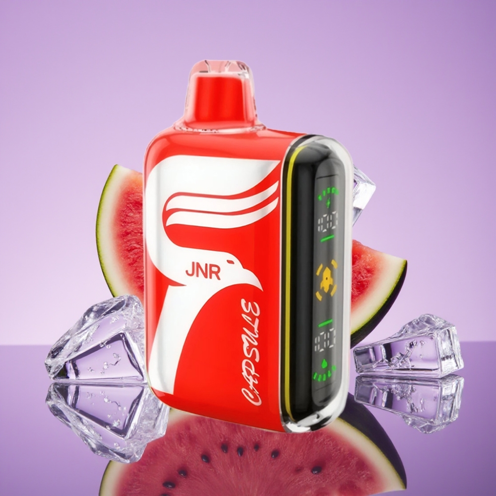 JNR Capsule 15000 نفث - بطارية 850mAh، شاشة LED، شحن سريع Type-C، بنكهة البطيخ المثلج