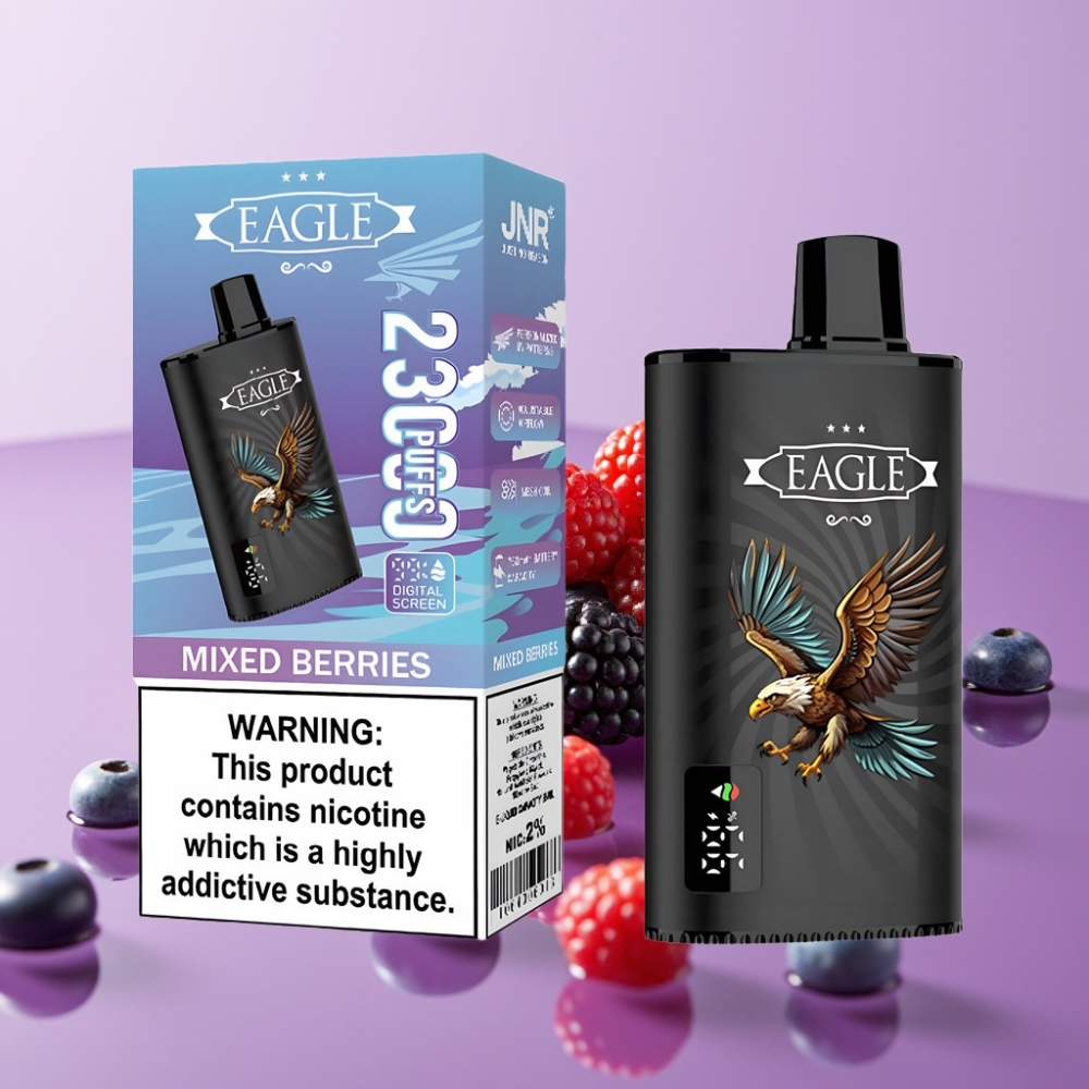 JNR EAGLE Smart 23000 Puffs Disposable Vape توت مشكل - شاشة رقمية، 10ohm، بطارية 750mAh